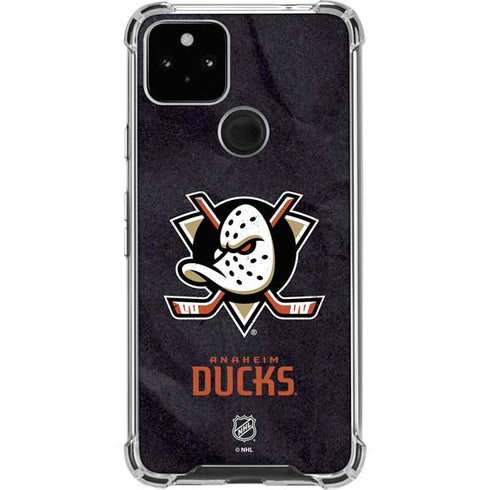 NHL Anaheim Ducks Distressed Google Pixel 5a 5G Clear Case