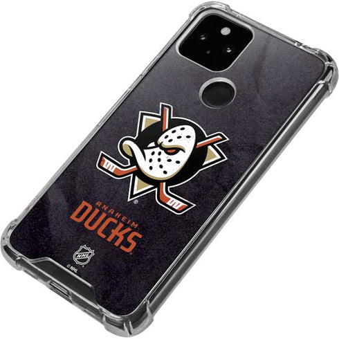 NHL Anaheim Ducks Distressed Google Pixel 5a 5G Clear Case