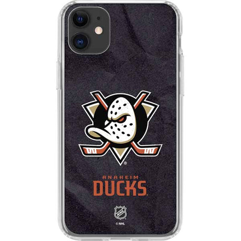 NHL Anaheim Ducks Distressed iPhone 11 Clear Case