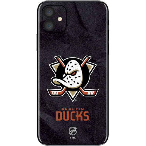 NHL Anaheim Ducks Distressed iPhone 11 Skin