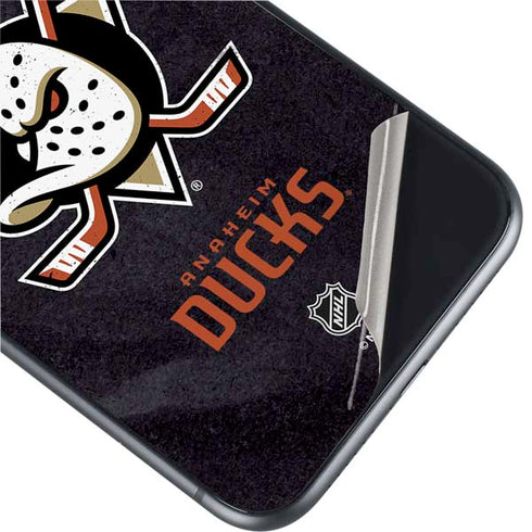 NHL Anaheim Ducks Distressed iPhone 11 Skin