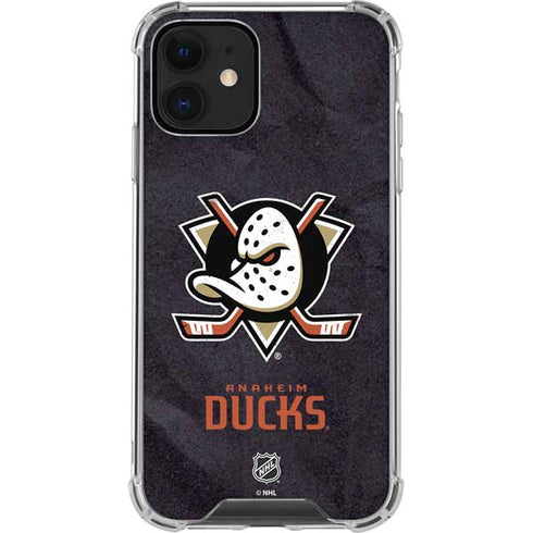 NHL Anaheim Ducks Distressed iPhone 12 Clear Case