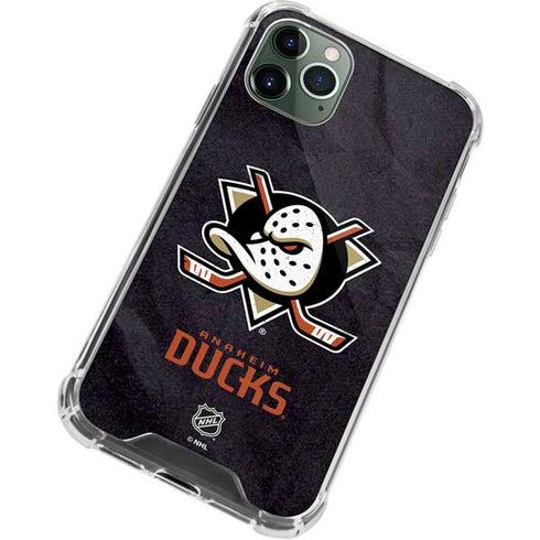 NHL Anaheim Ducks Distressed iPhone 12 Pro Clear Case