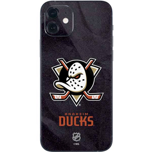 NHL Anaheim Ducks Distressed iPhone 12 Skin