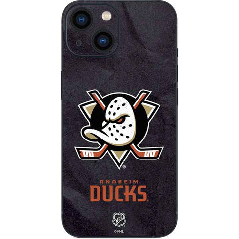 NHL Anaheim Ducks Distressed iPhone 13 Mini Skin