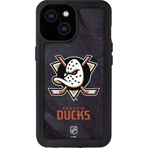 NHL Anaheim Ducks Distressed iPhone 13 Mini Waterproof Case