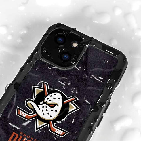 NHL Anaheim Ducks Distressed iPhone 13 Mini Waterproof Case