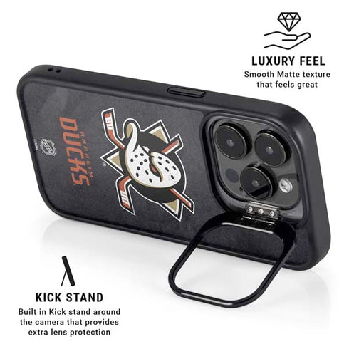 NHL Anaheim Ducks Distressed iPhone 13 Pro Kickstand Case