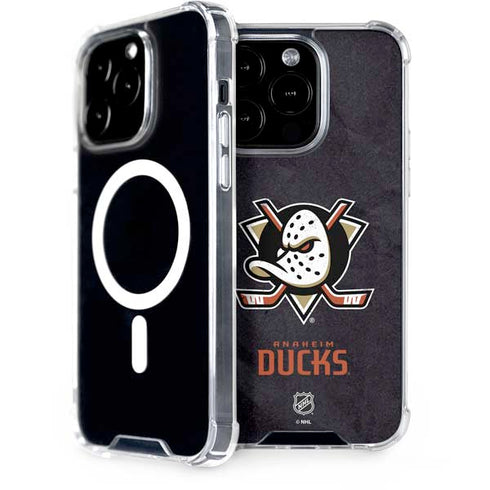NHL Anaheim Ducks Distressed iPhone 13 Pro Max MagSafe Case