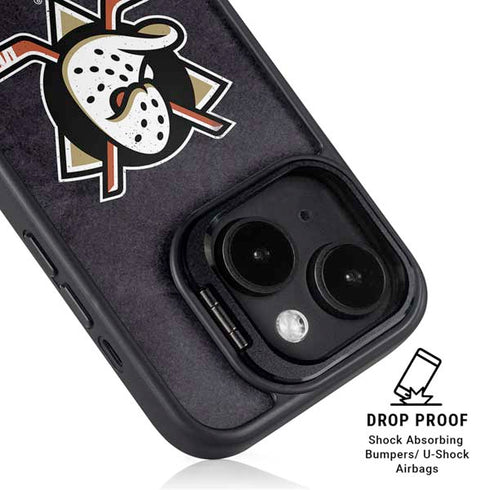NHL Anaheim Ducks Distressed iPhone 14 Plus Kickstand Case
