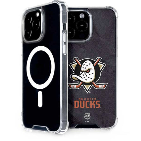 NHL Anaheim Ducks Distressed iPhone 14 Pro Max MagSafe Case