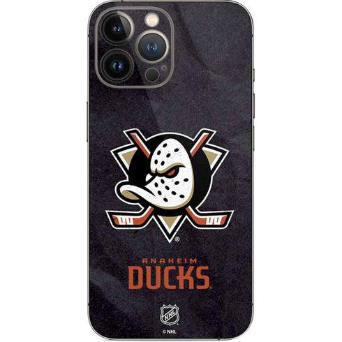 NHL Anaheim Ducks Distressed iPhone 14 Pro Max Skin