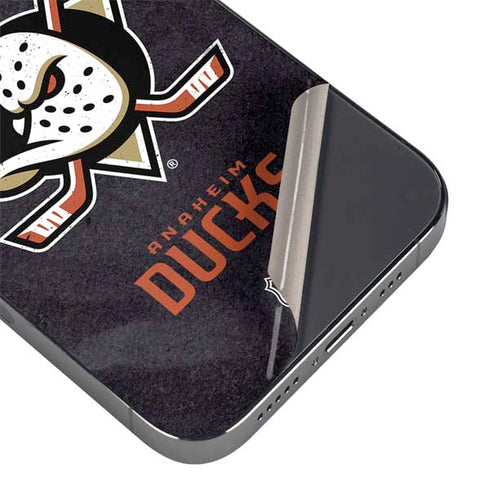 NHL Anaheim Ducks Distressed iPhone 14 Pro Max Skin