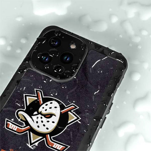 NHL Anaheim Ducks Distressed iPhone 14 Pro Max Waterproof Case