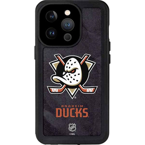 NHL Anaheim Ducks Distressed iPhone 14 Pro Waterproof Case