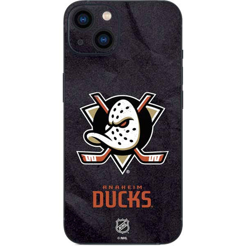 NHL Anaheim Ducks Distressed iPhone 14 Skin