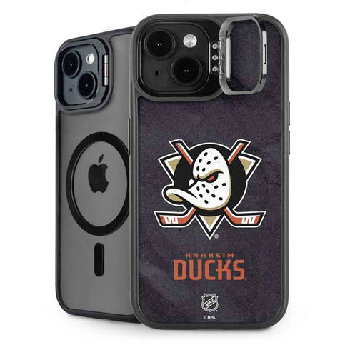 NHL Anaheim Ducks Distressed iPhone 15 Kickstand Case