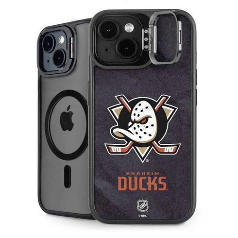 NHL Anaheim Ducks Distressed iPhone 15 Plus Kickstand Case