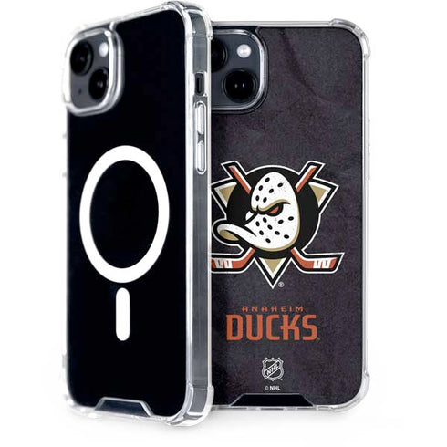 NHL Anaheim Ducks Distressed iPhone 15 Plus MagSafe Case