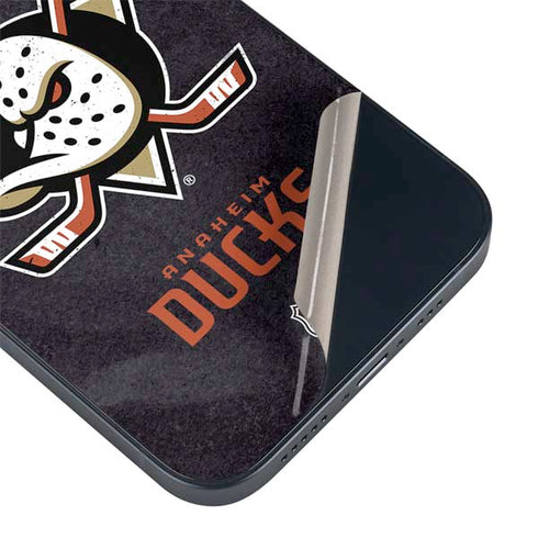 NHL Anaheim Ducks Distressed iPhone 15 Plus Skin