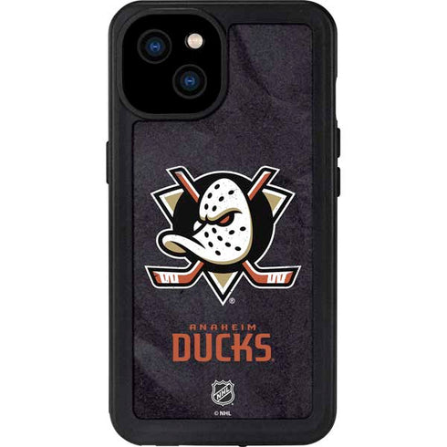 NHL Anaheim Ducks Distressed iPhone 15 Plus Waterproof Case