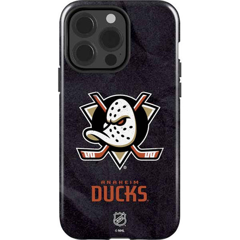 NHL Anaheim Ducks Distressed iPhone 15 Pro Impact Case