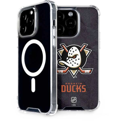 NHL Anaheim Ducks Distressed iPhone 15 Pro MagSafe Case