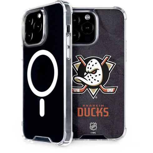 NHL Anaheim Ducks Distressed iPhone 15 Pro Max MagSafe Case