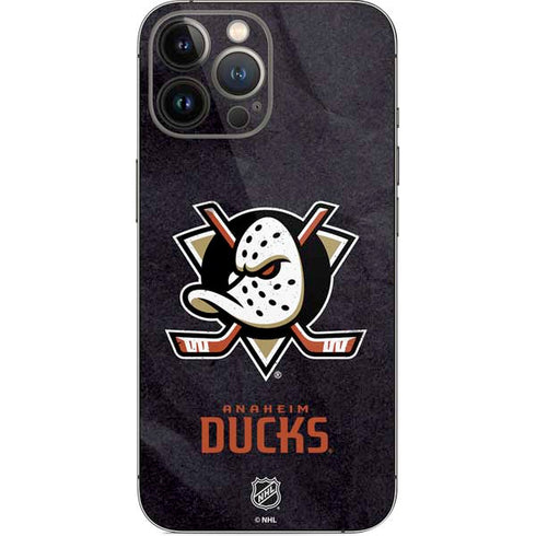 NHL Anaheim Ducks Distressed iPhone 15 Pro Max Skin