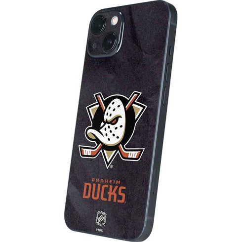 NHL Anaheim Ducks Distressed iPhone 15 Skin