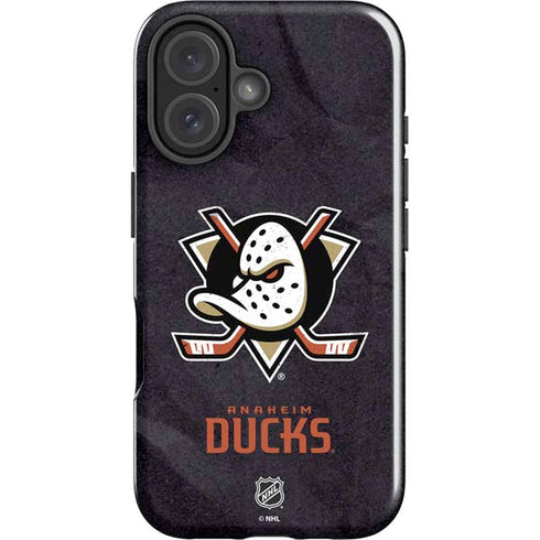 NHL Anaheim Ducks Distressed iPhone 16 Impact Case