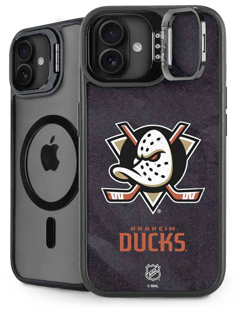 NHL Anaheim Ducks Distressed iPhone 16 Kickstand Case