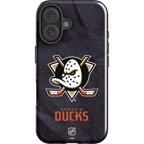 NHL Anaheim Ducks Distressed iPhone 16 Plus Impact Case
