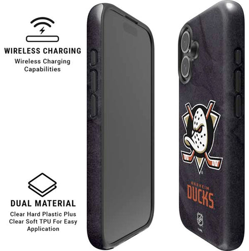 NHL Anaheim Ducks Distressed iPhone 16 Plus Magsafe Impact Case