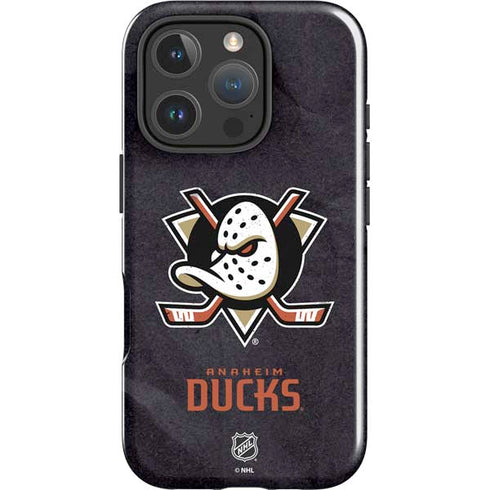 NHL Anaheim Ducks Distressed iPhone 16 Pro Impact Case
