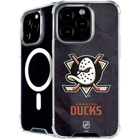 NHL Anaheim Ducks Distressed iPhone 16 Pro Max MagSafe Case