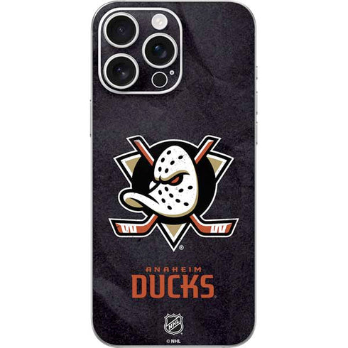NHL Anaheim Ducks Distressed iPhone 16 Pro Max Skin
