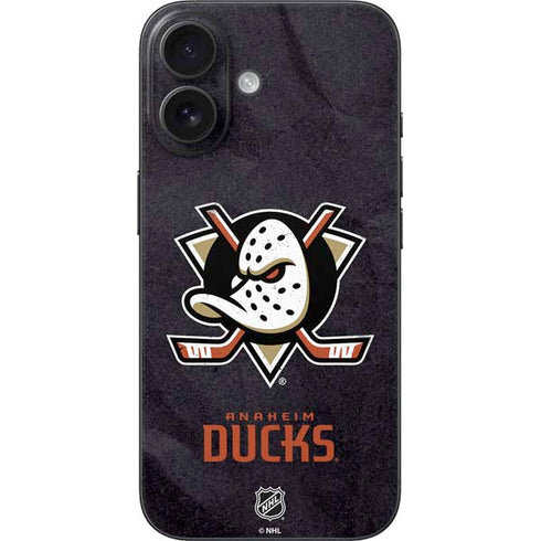 NHL Anaheim Ducks Distressed iPhone 16 Skin