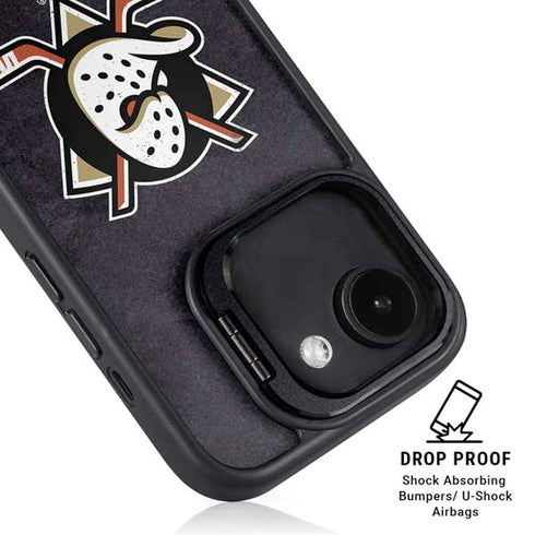 NHL Anaheim Ducks Distressed iPhone 16e Kickstand Case