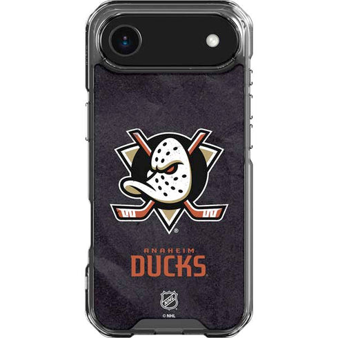 NHL Anaheim Ducks Distressed iPhone 17 Air Clear Case
