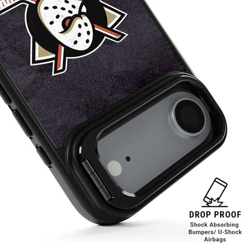 NHL Anaheim Ducks Distressed iPhone 17 Air Kickstand Case