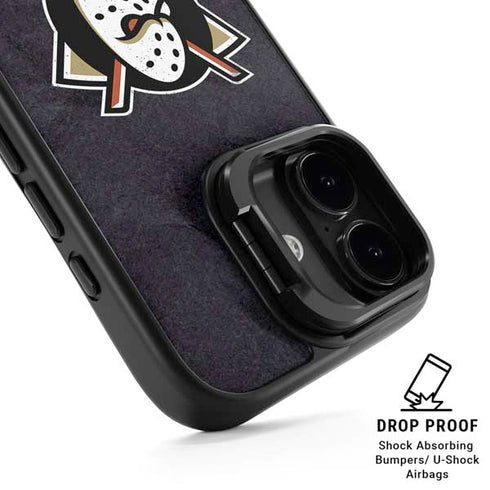 NHL Anaheim Ducks Distressed iPhone 17 Kickstand Case