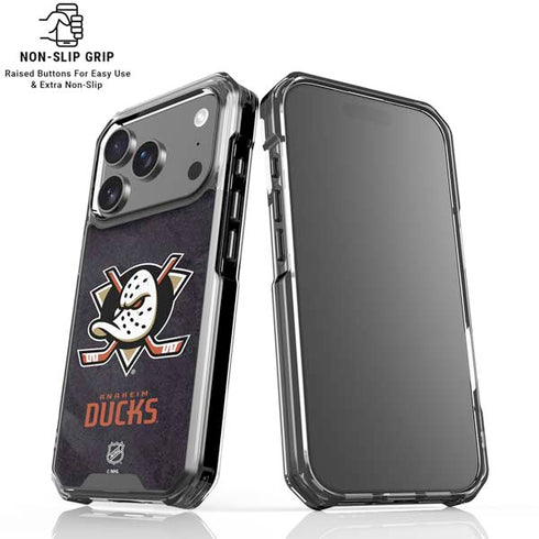 NHL Anaheim Ducks Distressed iPhone 17 Pro Clear Case