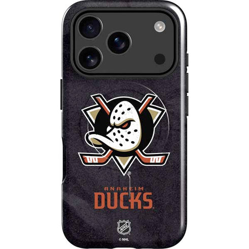 NHL Anaheim Ducks Distressed iPhone 17 Pro Max Magsafe Impact Case