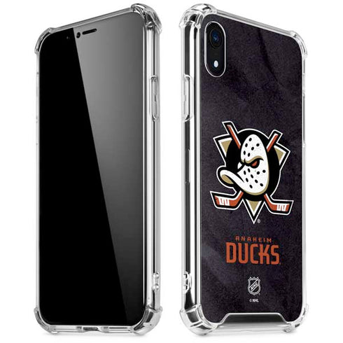 NHL Anaheim Ducks Distressed iPhone XR Clear Case