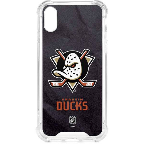 NHL Anaheim Ducks Distressed iPhone XS Clear Case