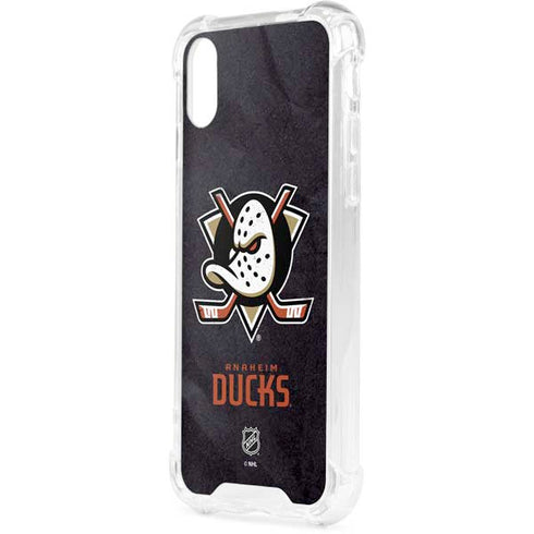 NHL Anaheim Ducks Distressed iPhone XS Clear Case