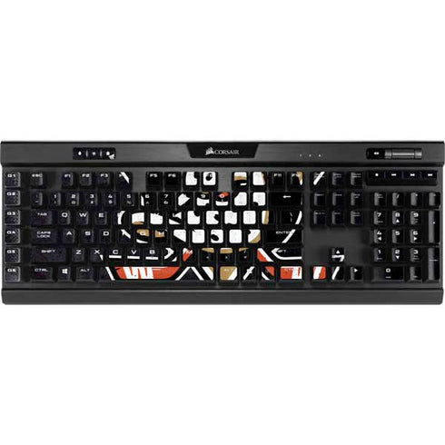 NHL Anaheim Ducks Distressed K95 RGB PLATINUM Mechanical Gaming Keyboard Skin
