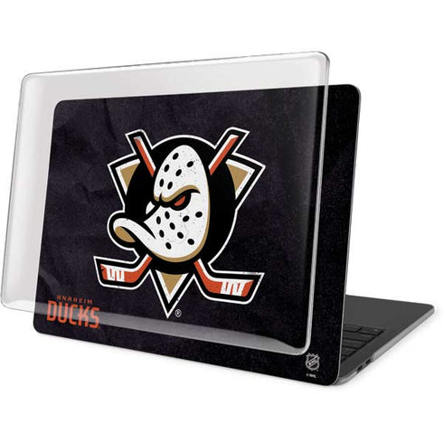 NHL Anaheim Ducks Distressed MacBook Pro 15in (2016-19) Case plus Skin
