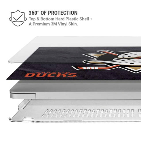 NHL Anaheim Ducks Distressed MacBook Pro 15in (2016-19) Case plus Skin